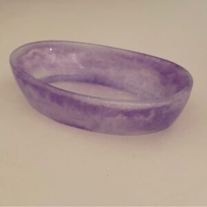 Lavender Trinket or Soap Dish Epoxy Resin Handmade